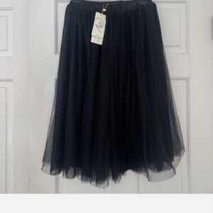Womens Small Black Tulle Skirt by Baluoke NWT!